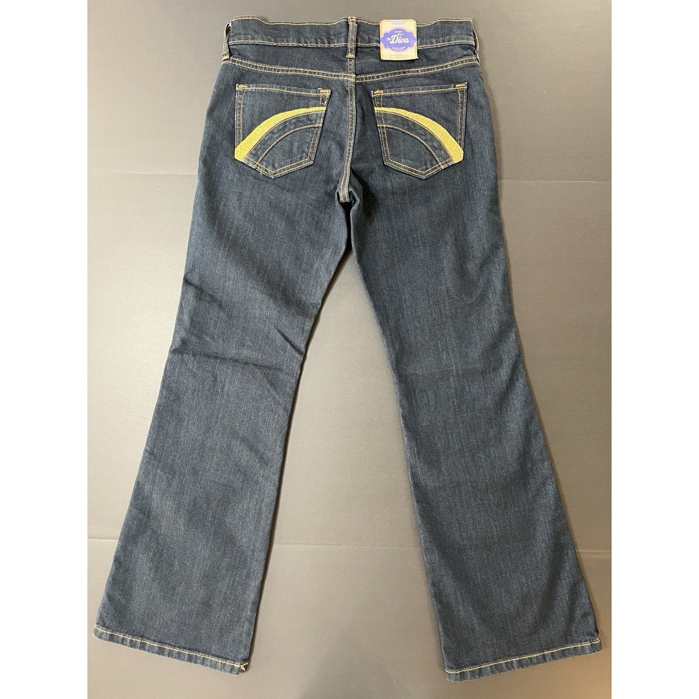Old Navy The Diva Low Rise Stretch Flared Jeans Women's Size 6 Dark Wash NWT Y2K - Picture 2 of 11